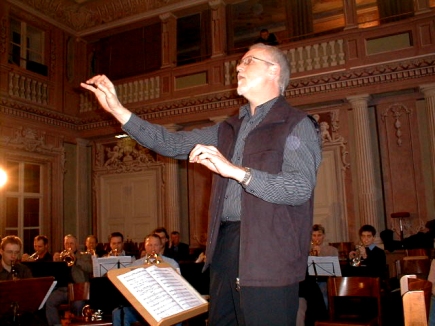 Freek Mestrini dirigiert beim Workshop