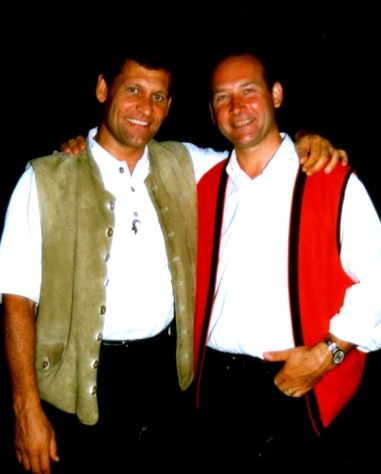 Franz Posch und Fritz Heigl bei der Strudengauer Messe im August 2000